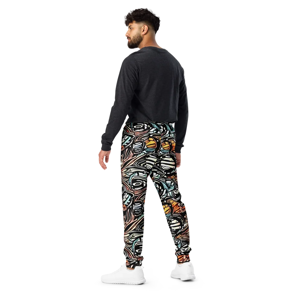 Blackwave Bloom on Men's Joggers — Back