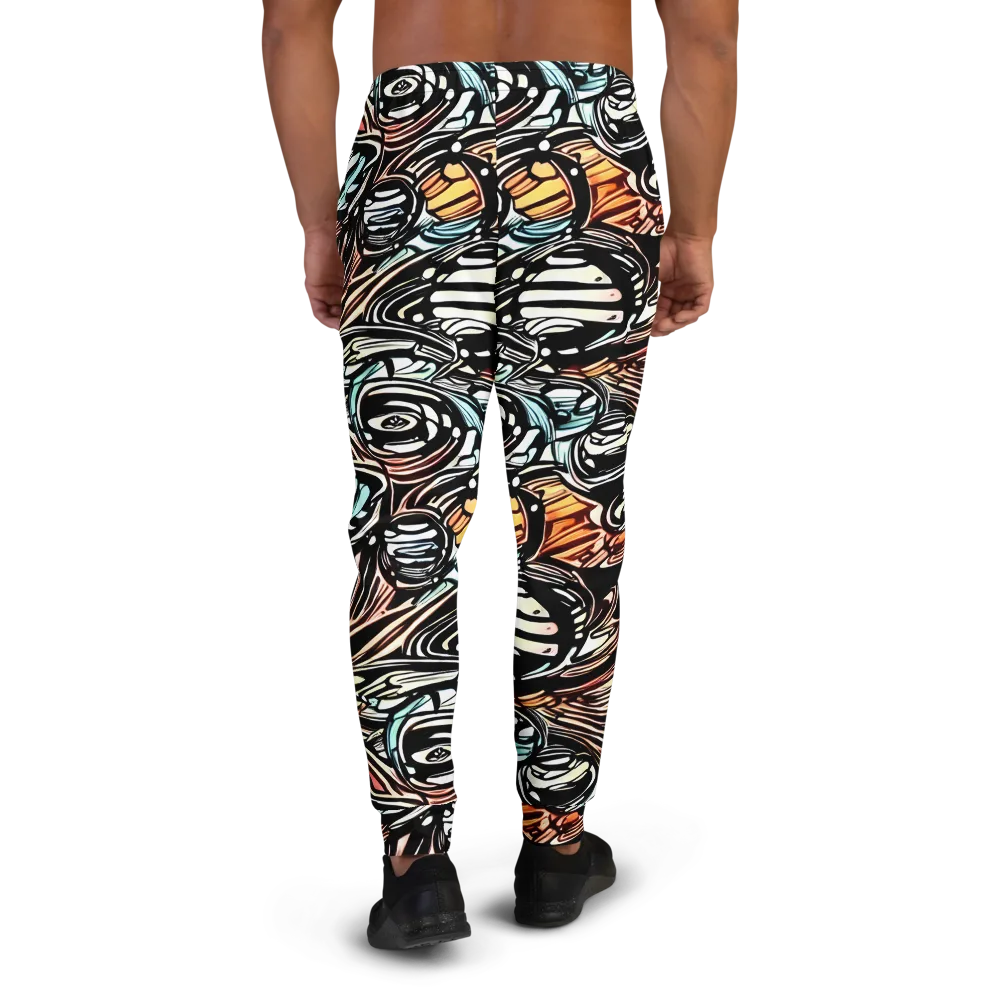 Blackwave Bloom on Men's Joggers — Back