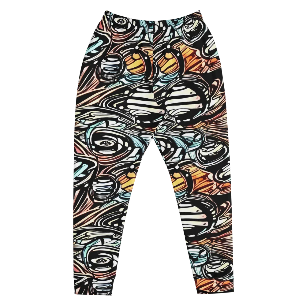 Blackwave Bloom on Men's Joggers — Front