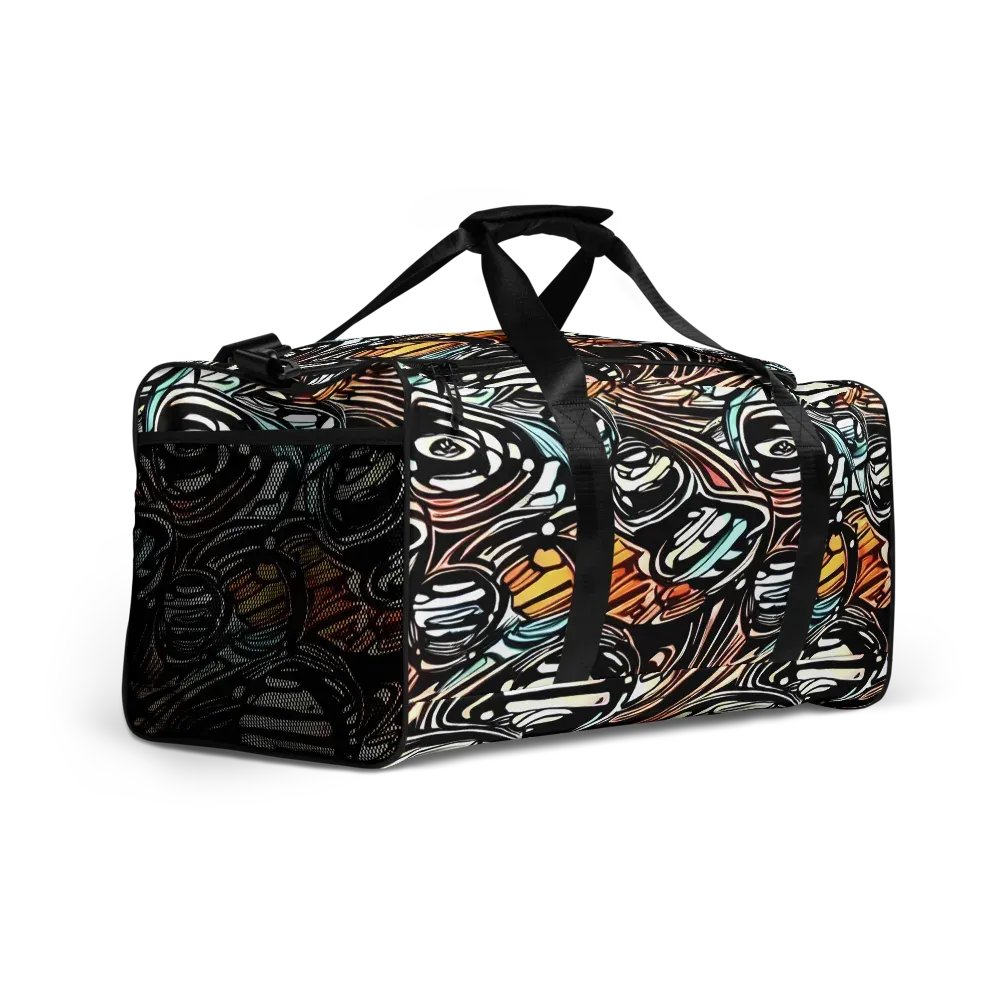 Blackwave Bloom on Duffle Bag — Right Front