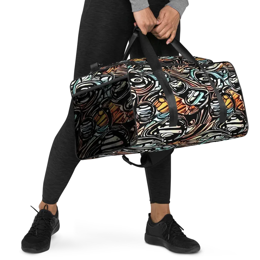 Blackwave Bloom on Duffle Bag — Right Front