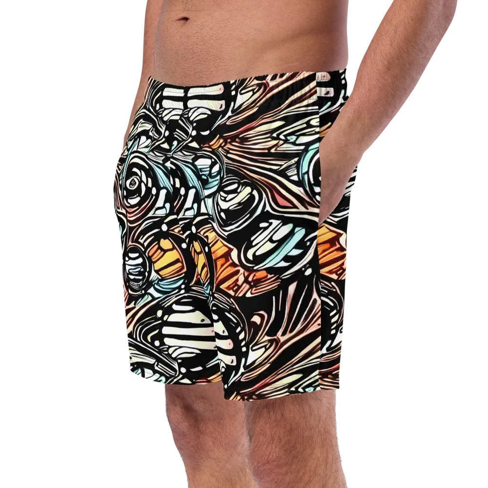 Blackwave Bloom on Swim Trunks — Left Front