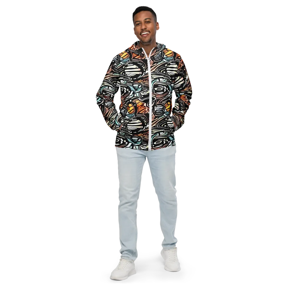 Blackwave Bloom on Men's Windbreaker — Front