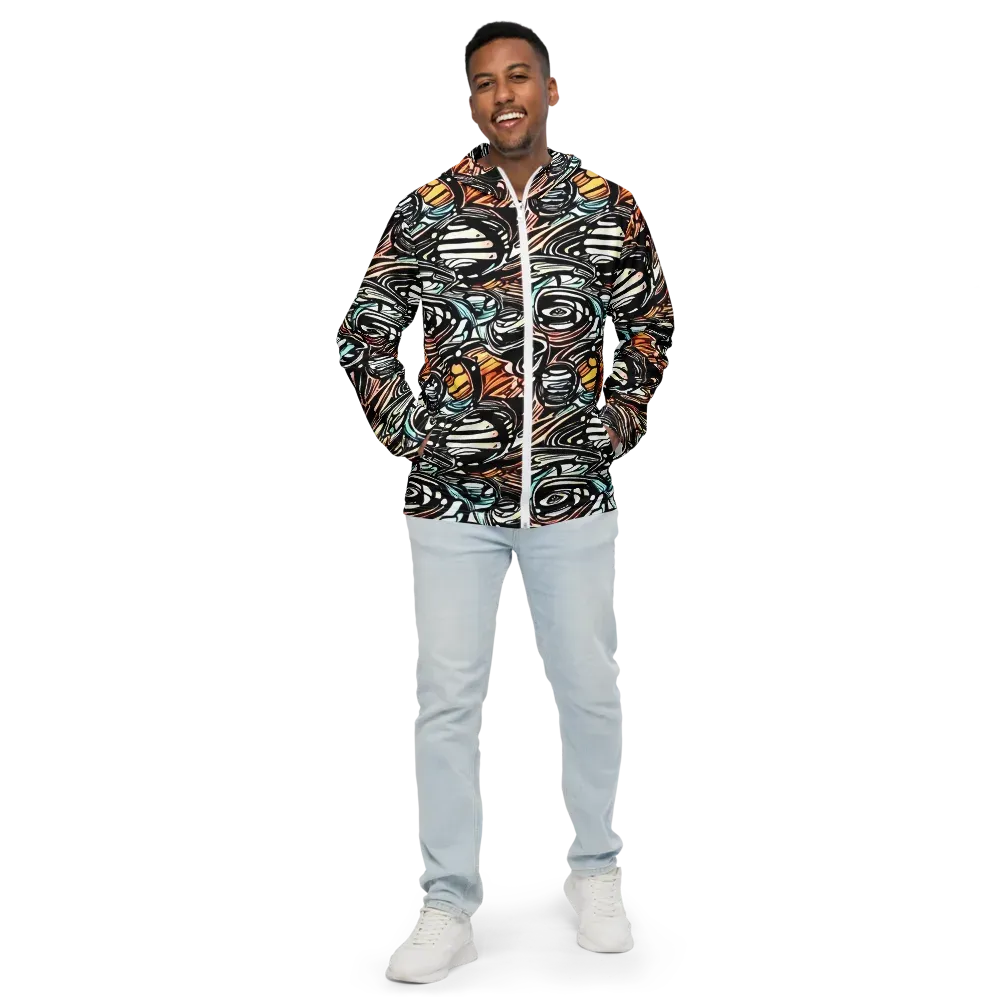 Blackwave Bloom on Men's Windbreaker — Front