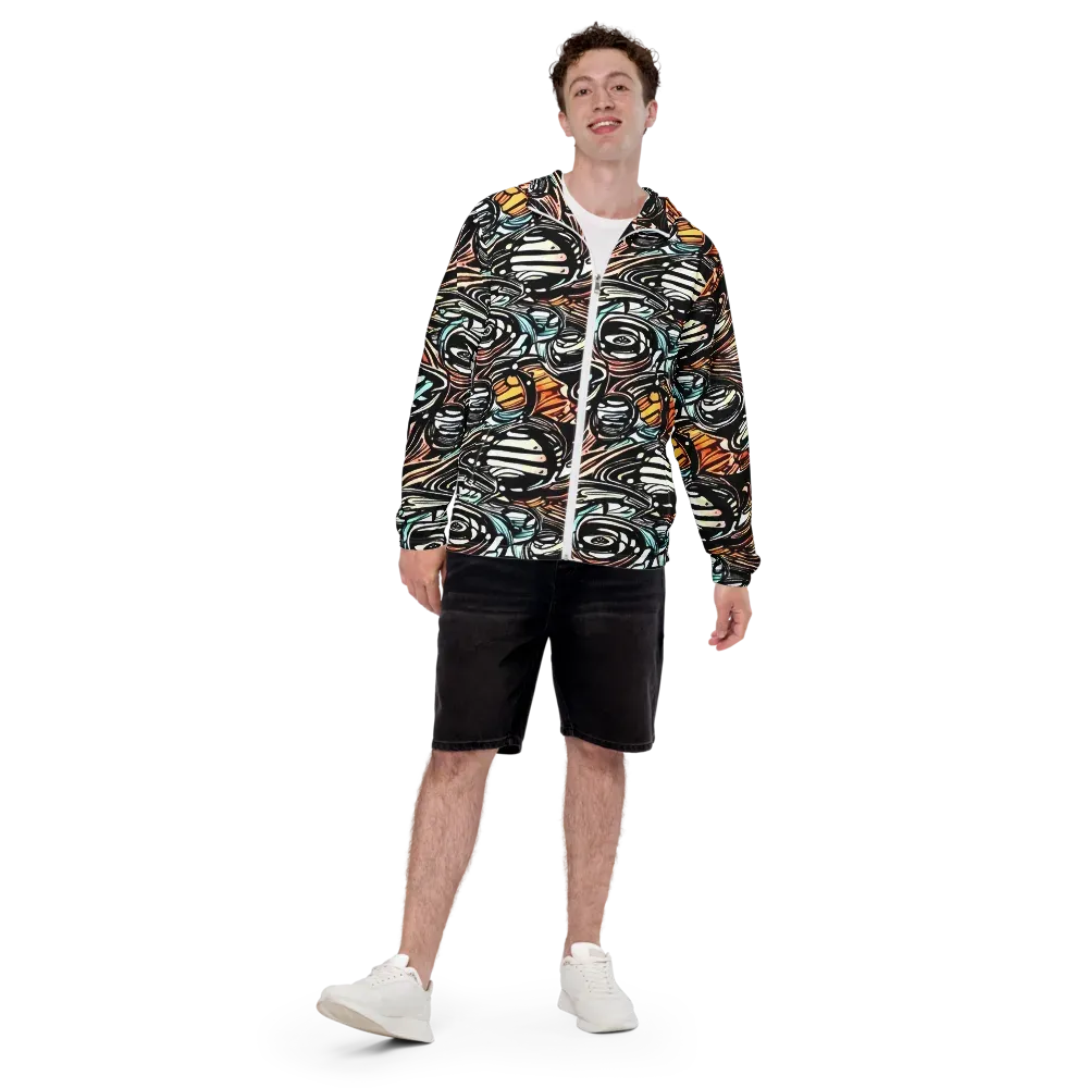 Blackwave Bloom on Men's Windbreaker — Front