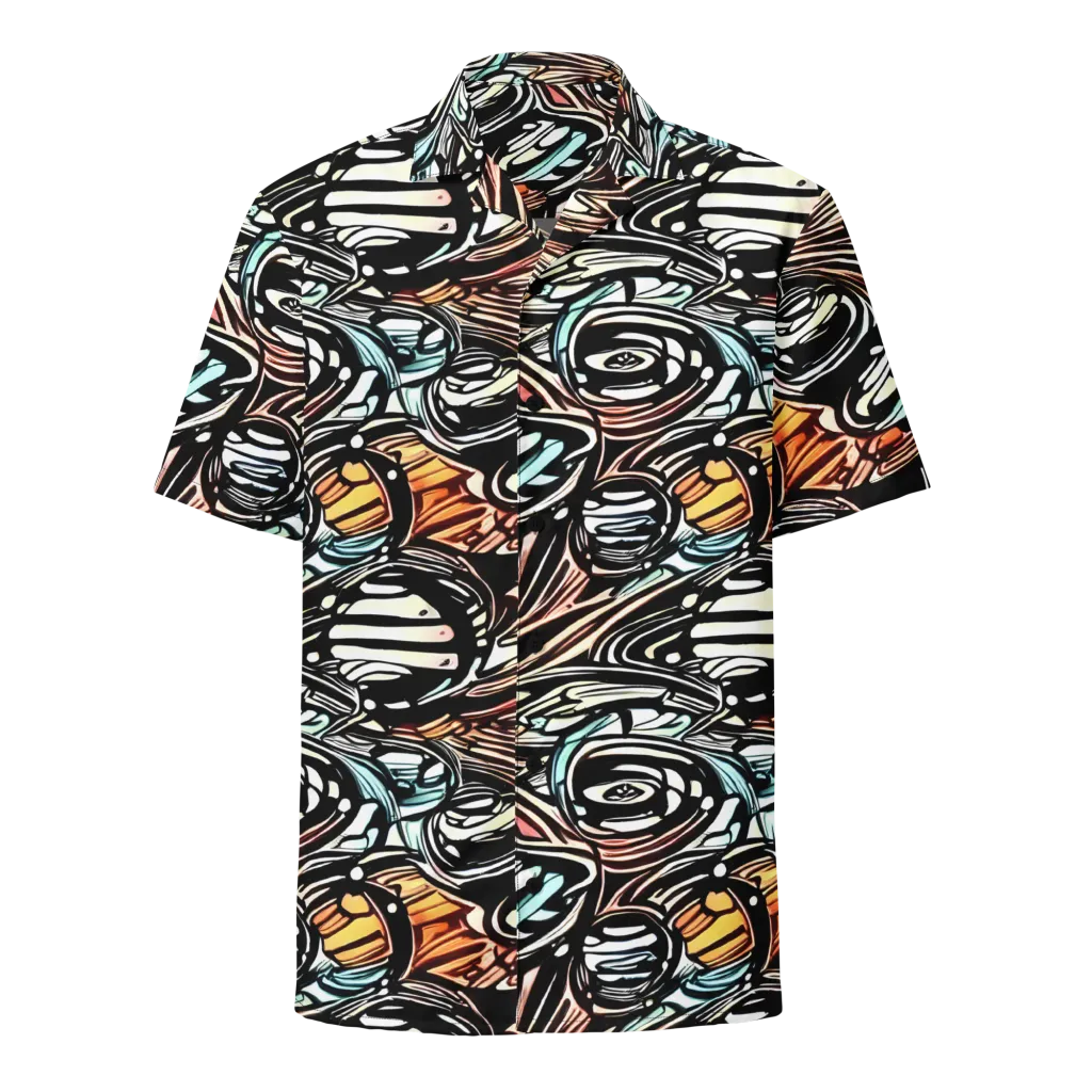 Blackwave Bloom on Button Shirt — Front