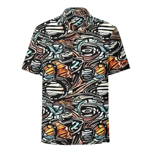 Blackwave Bloom on a Button Shirt