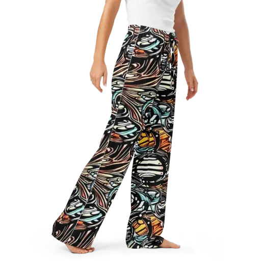 Blackwave Bloom on a Women's Pajama Pants