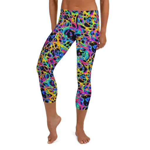 Luminous Spill on a Capri Leggings