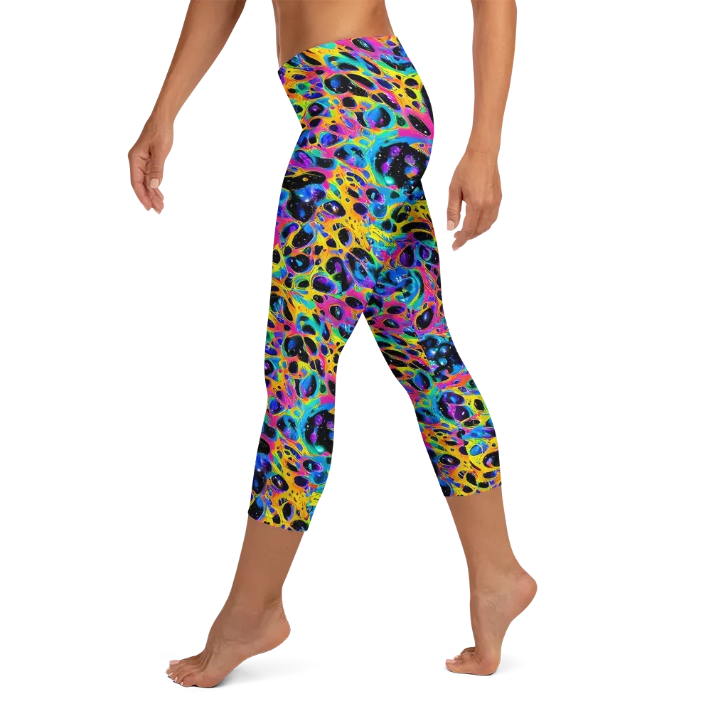 Luminous Spill on Capri Leggings — Left