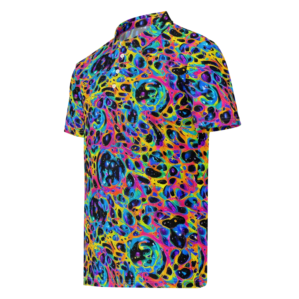 Luminous Spill on Men's Slim Fit Polo Shirt — Left Front