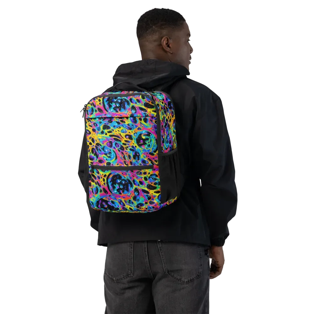 Luminous Spill on Utility Backpack — Back