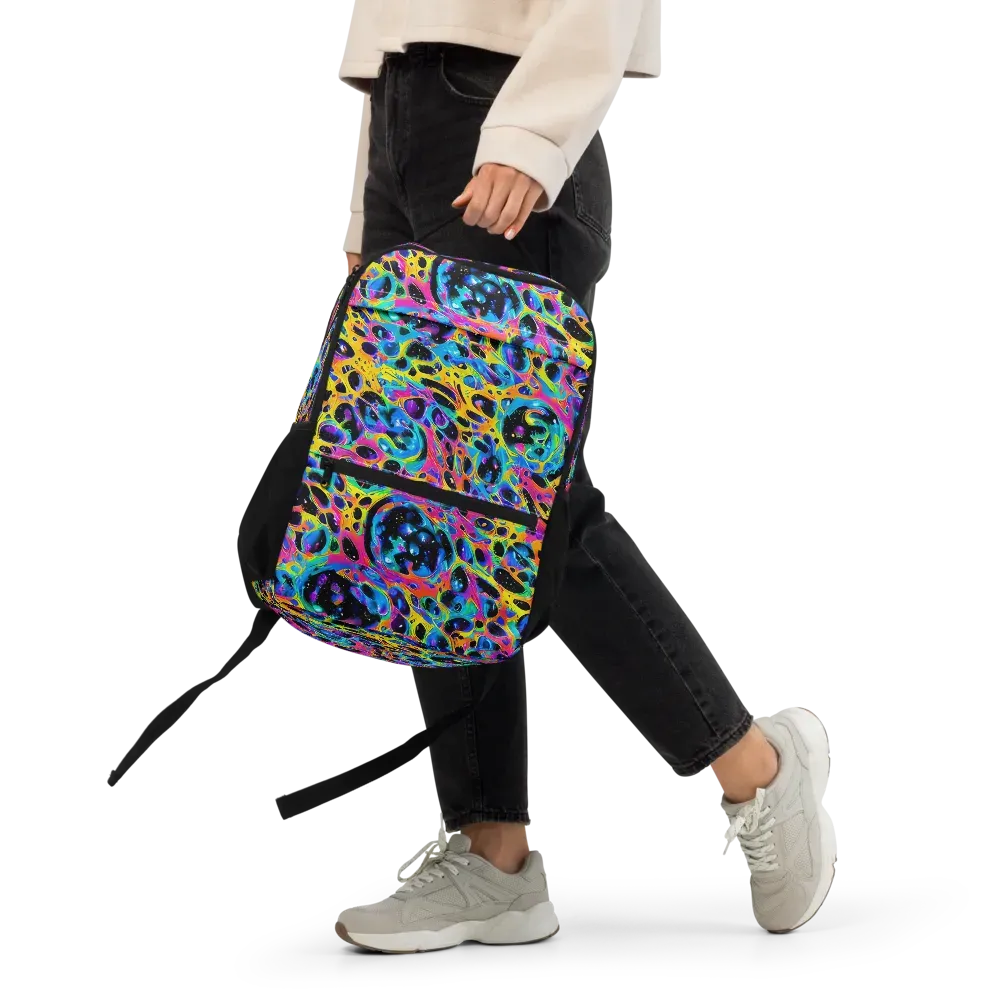 Luminous Spill on Utility Backpack — Front