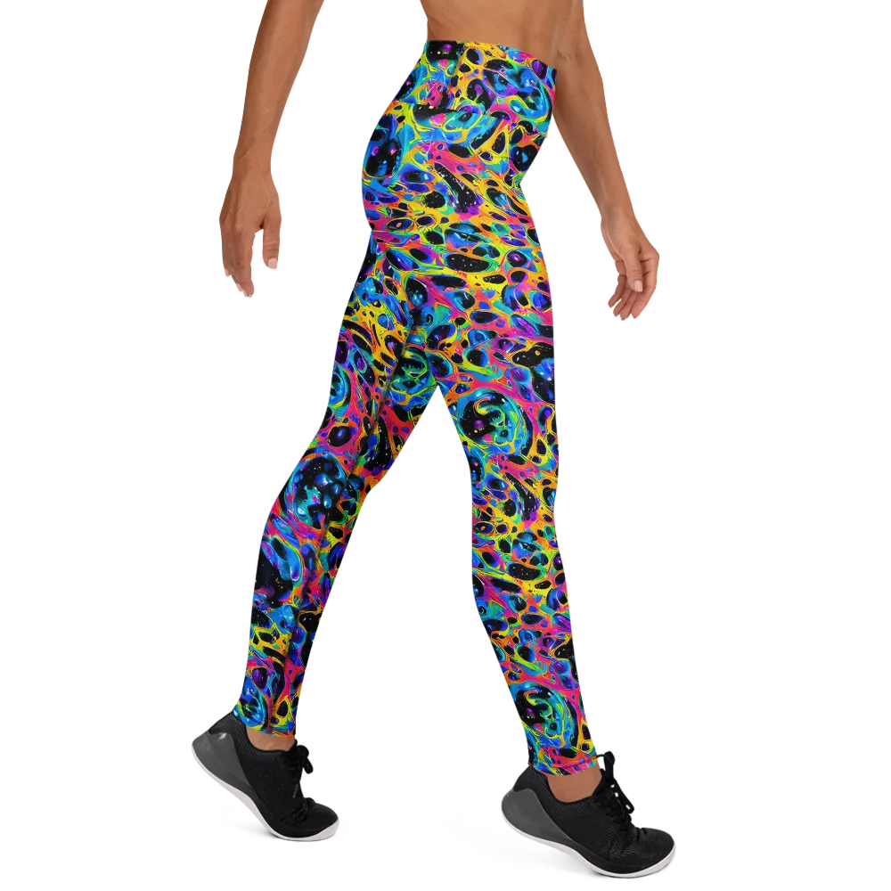 Luminous Spill on Yoga Leggings — Right