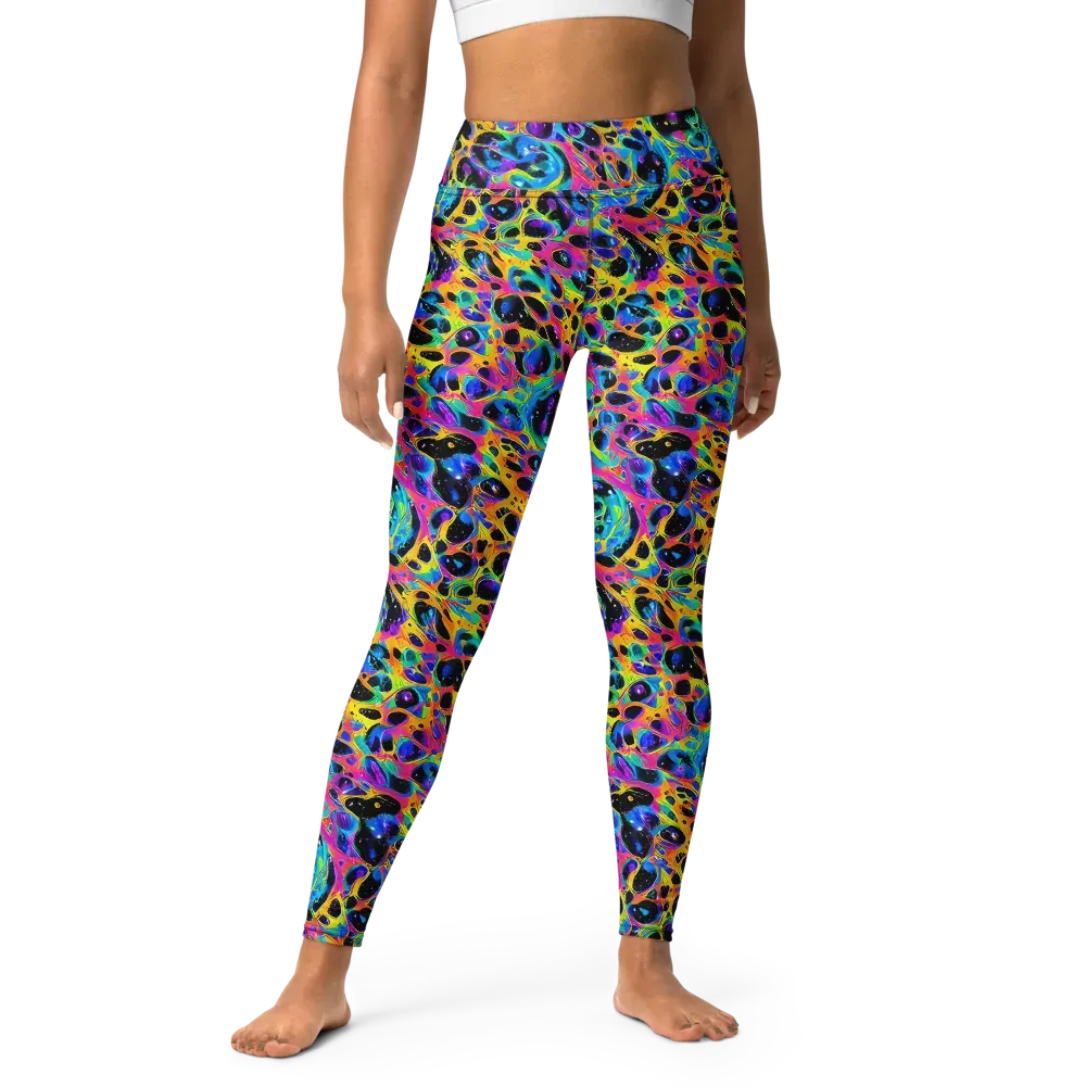 Luminous Spill on Yoga Leggings — Front
