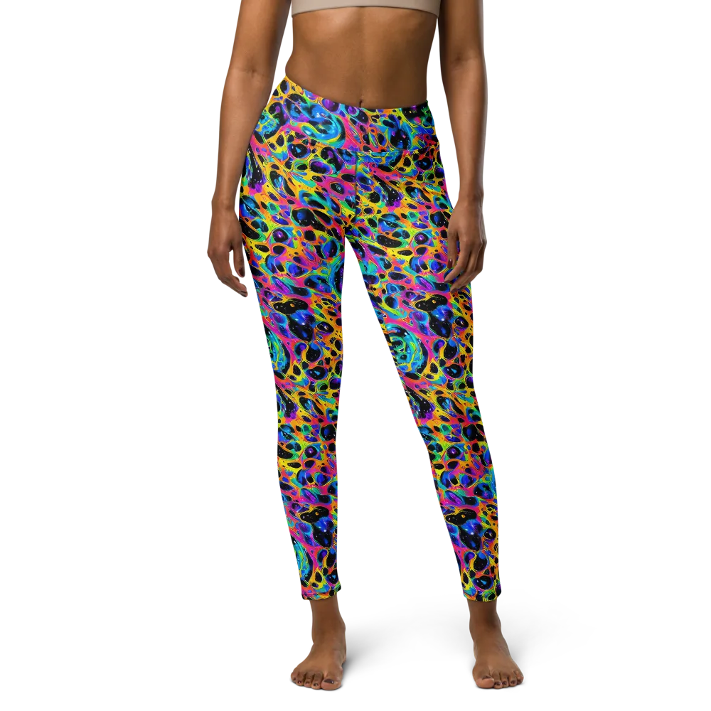 Luminous Spill on Yoga Leggings — Front