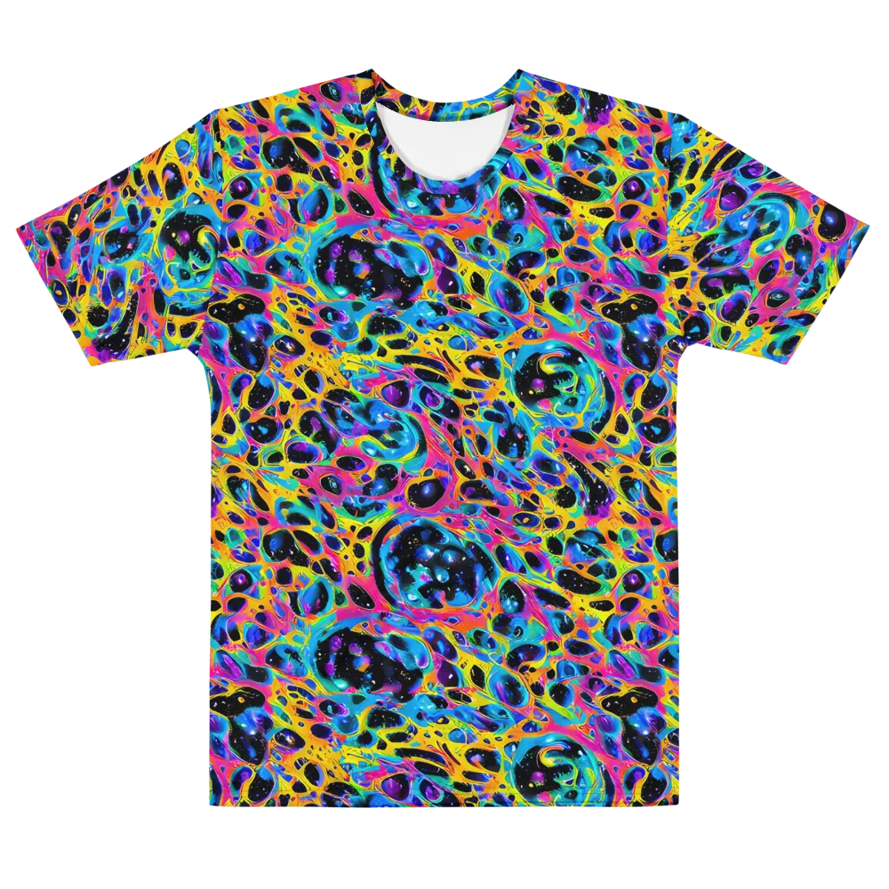 Luminous Spill on Men's Cotton Crew Neck T-Shirt — Front