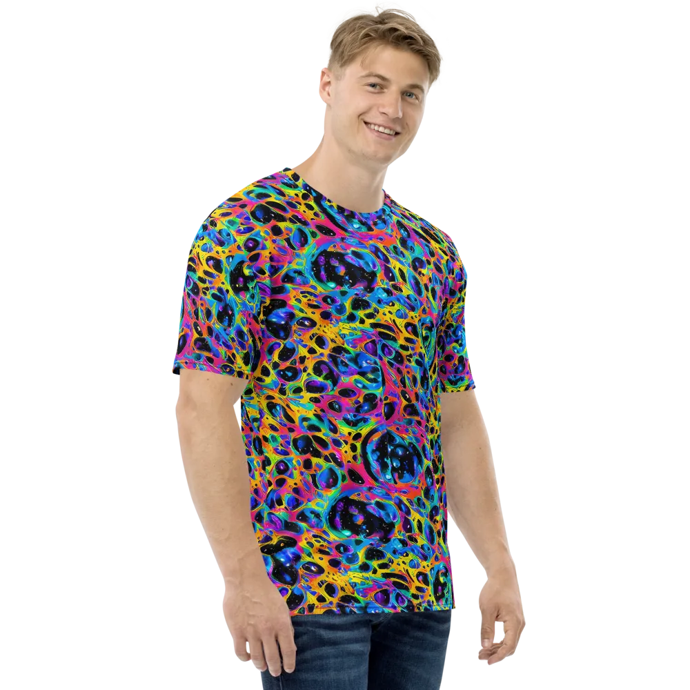 Luminous Spill on Men's Crew Neck T-Shirt — Right