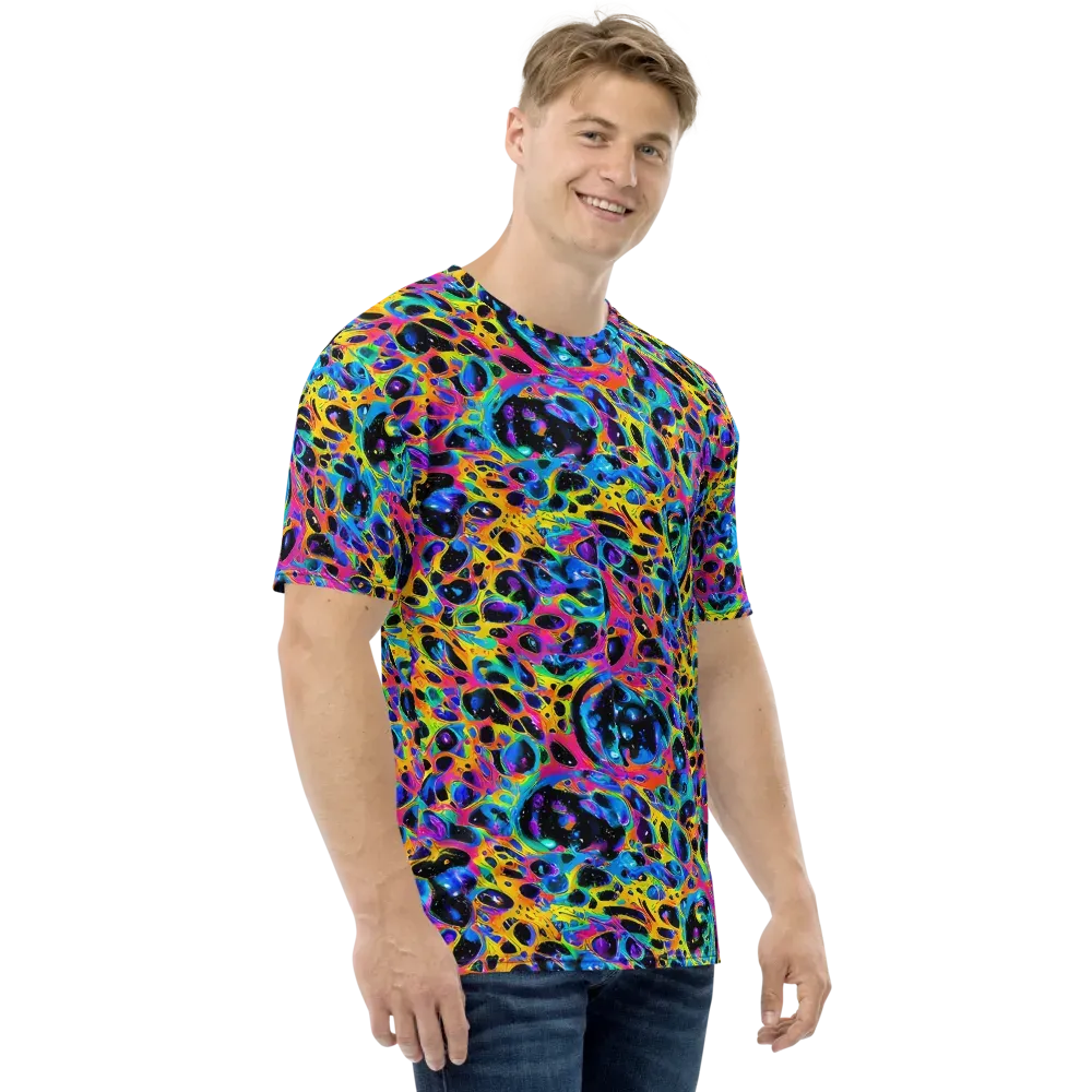 Luminous Spill on Men's Crew Neck T-Shirt — Right
