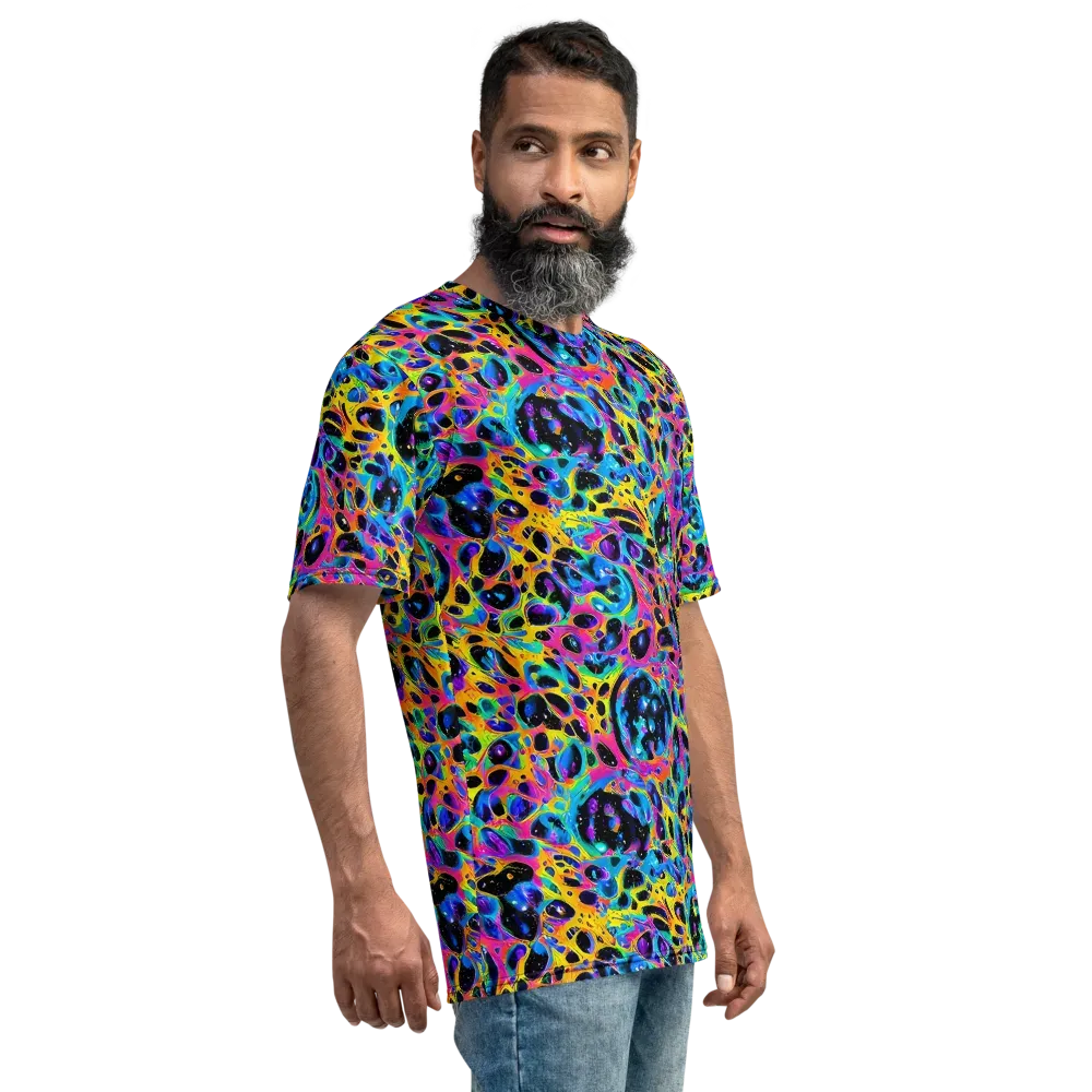 Luminous Spill on Men's Crew Neck T-Shirt — Right