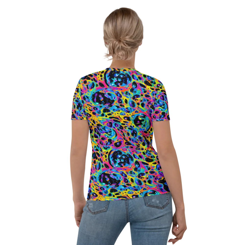 Luminous Spill on Women's Crew Neck T-Shirt — Back