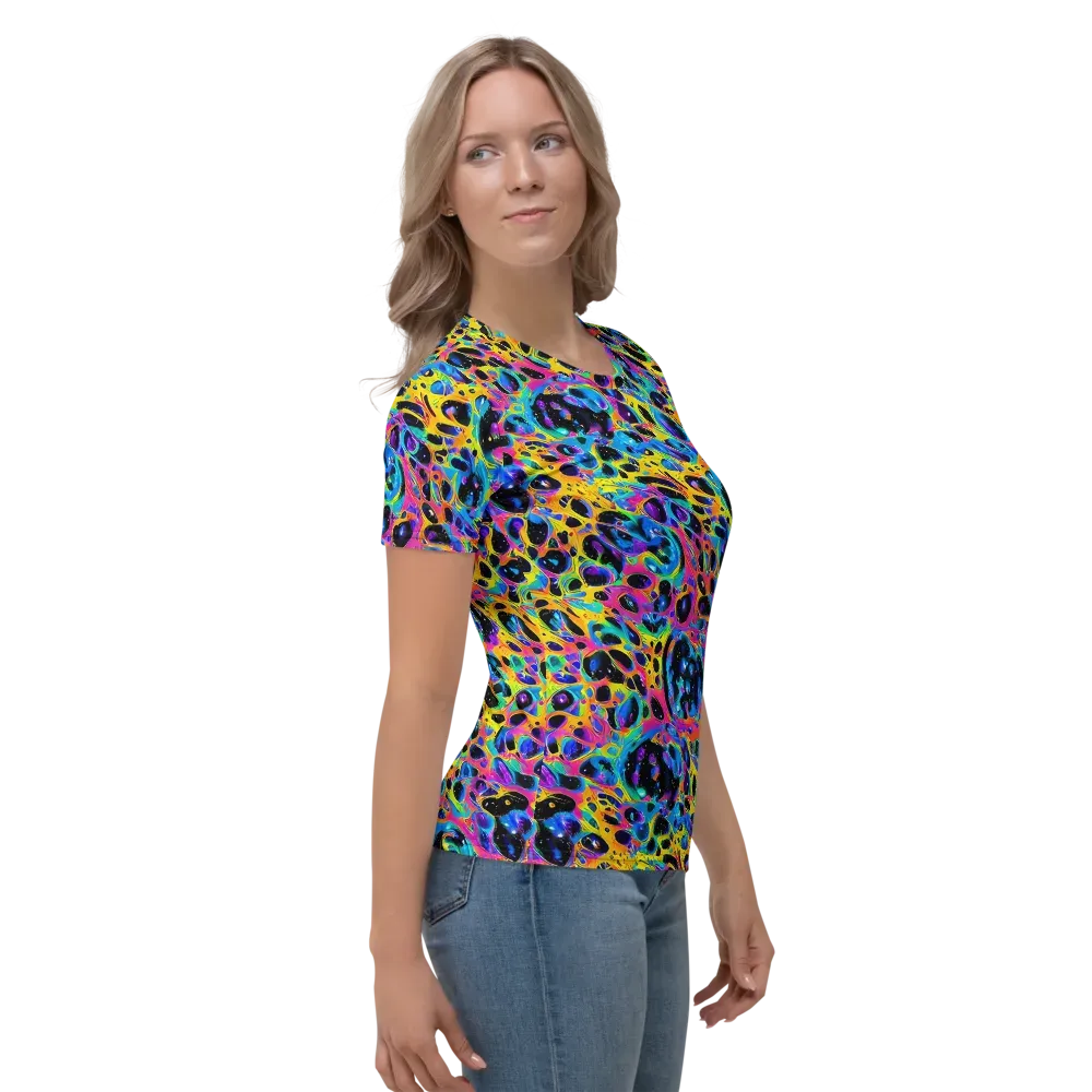 Luminous Spill on Women's Crew Neck T-Shirt — Right