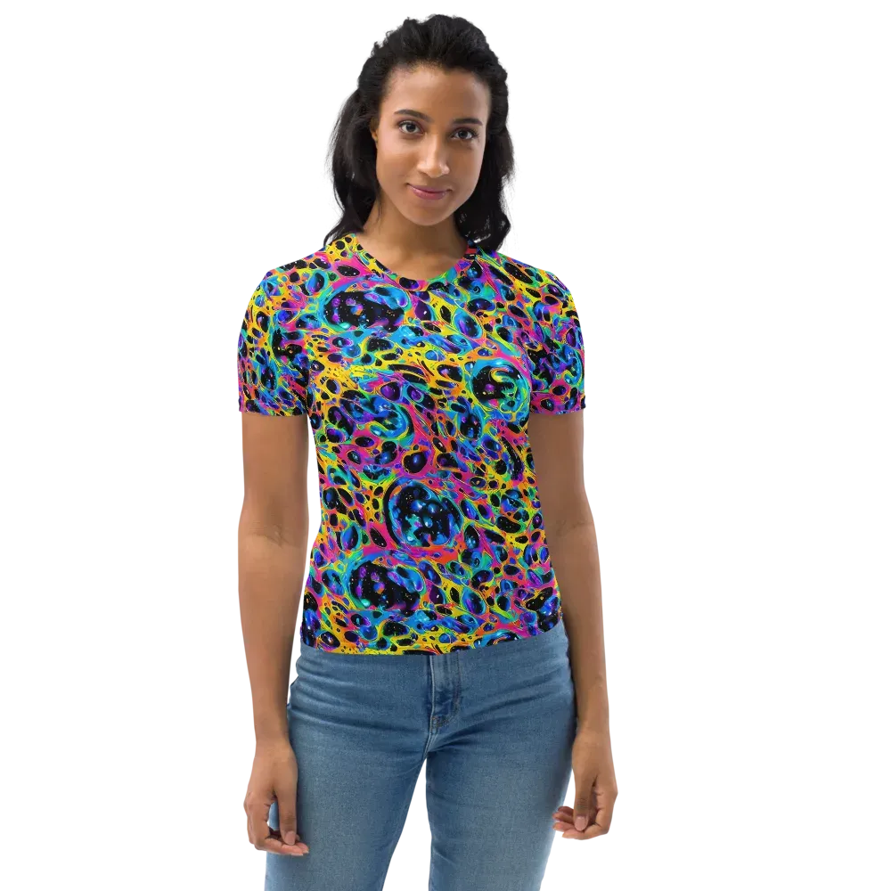 Luminous Spill on Women's Crew Neck T-Shirt — Front