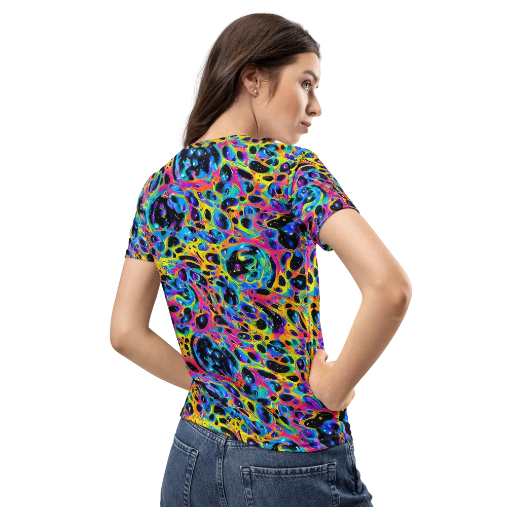 Luminous Spill on Women's Crew Neck T-Shirt — Back