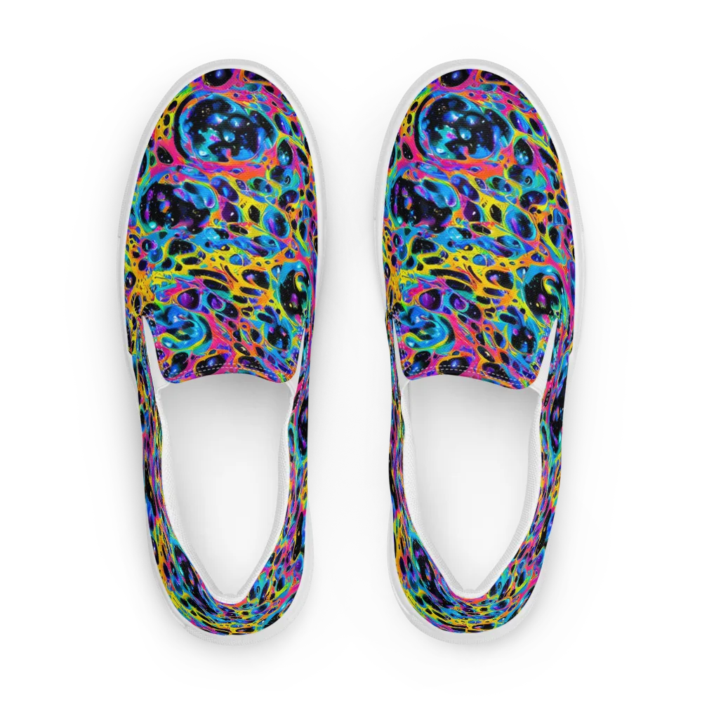 Luminous Spill on Men's Slip-On Canvas Shoes — Front