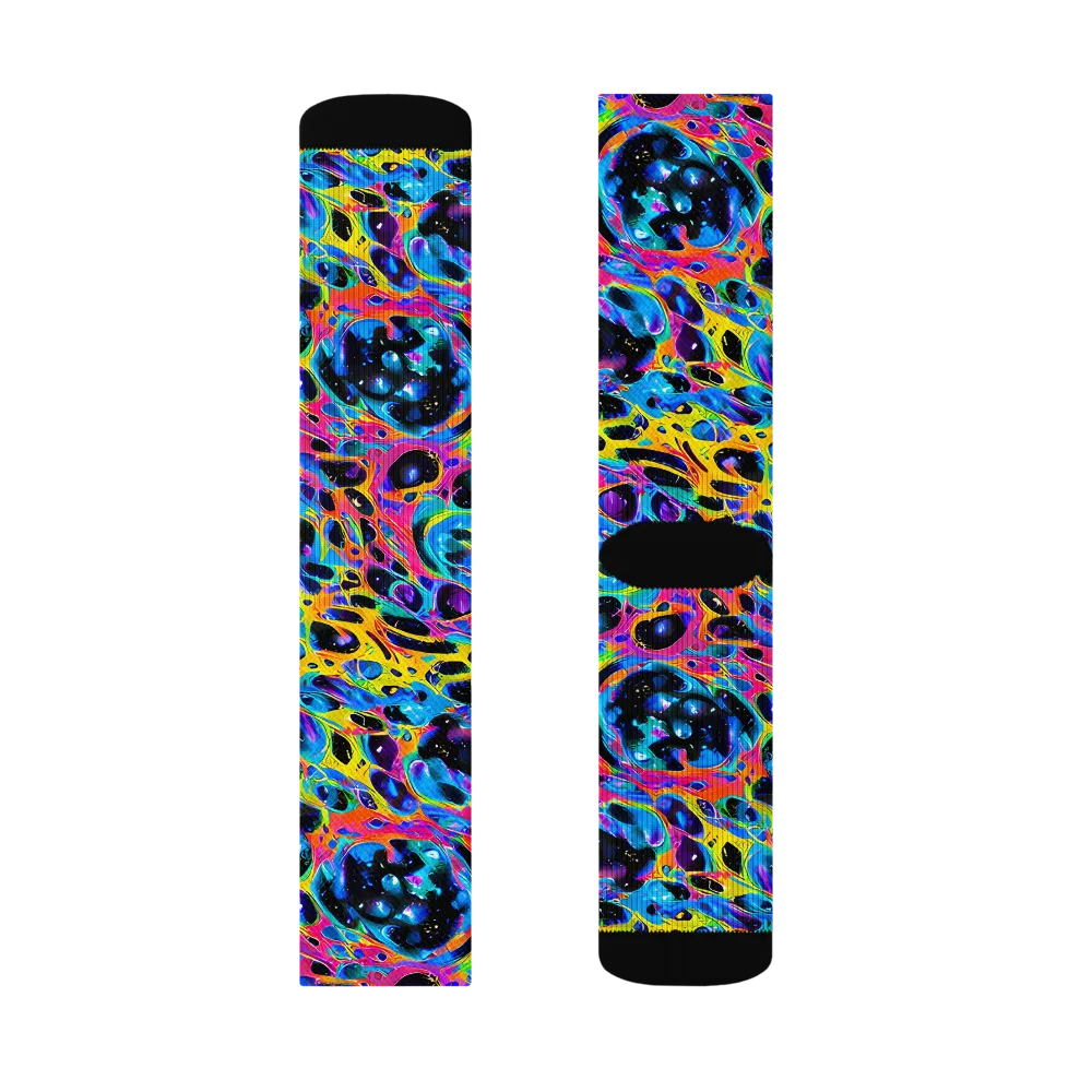 Luminous Spill on Socks — Left Sock
