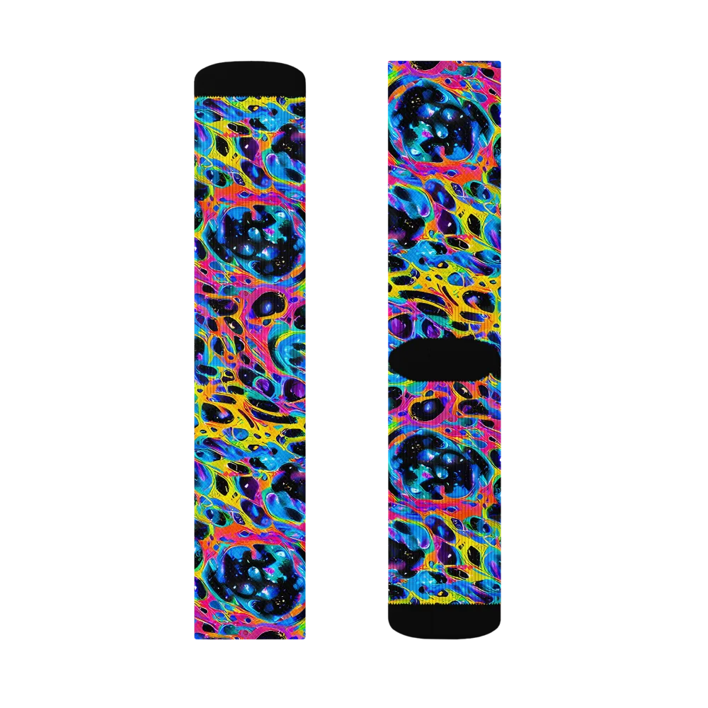 Luminous Spill on Socks — Right Sock