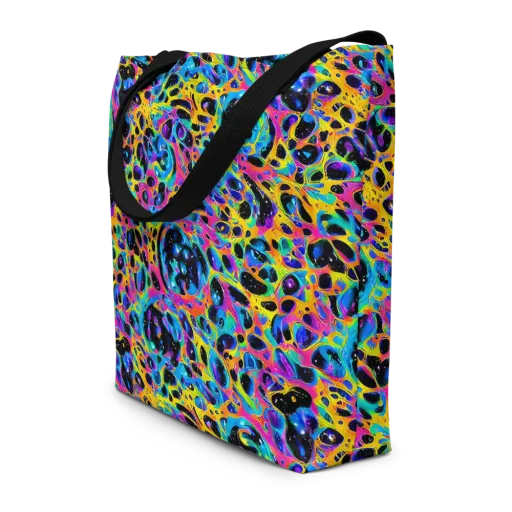 Luminous Spill on a Large Tote Bag W/ Pocket