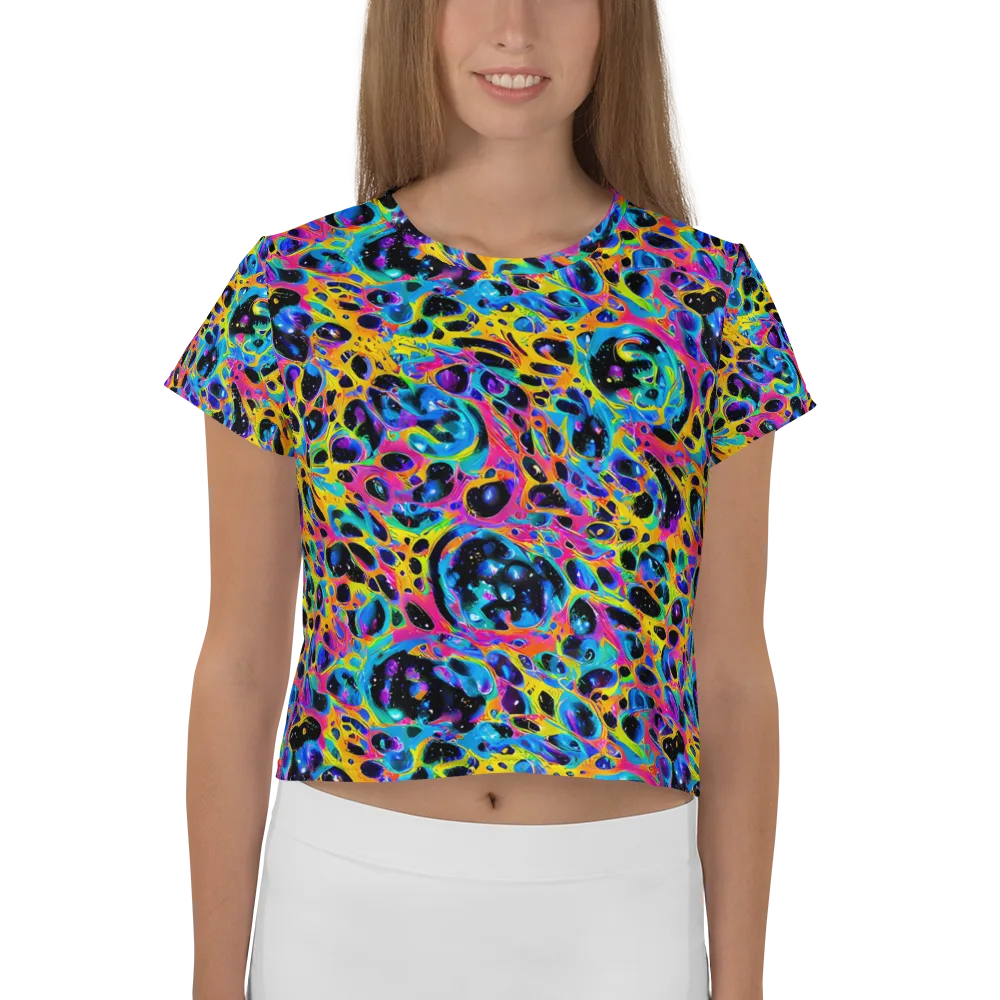 Luminous Spill on Crop Tee — Front