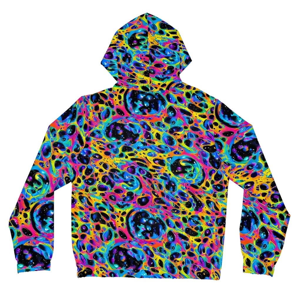 Luminous Spill on Women's Full-Zip Hoodie — Back