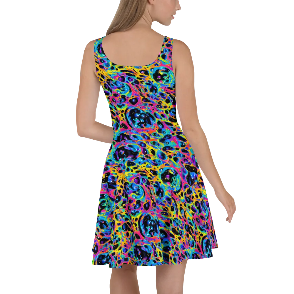 Luminous Spill on Skater Dress — Back