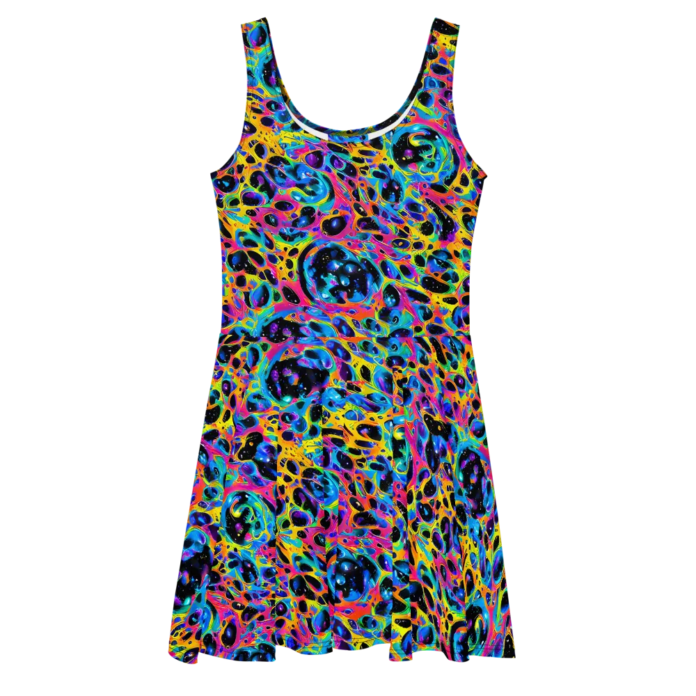 Luminous Spill on Skater Dress — Front