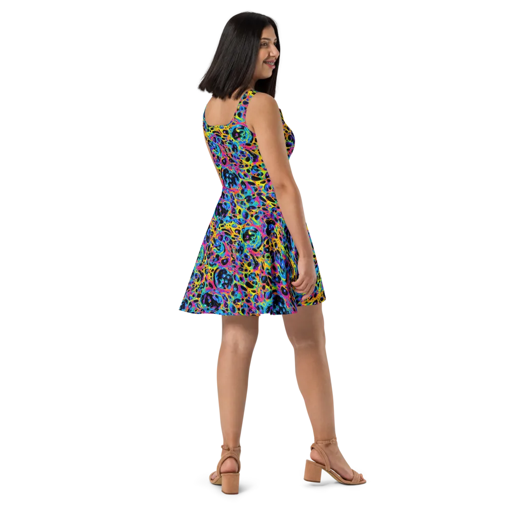Luminous Spill on Skater Dress — Right