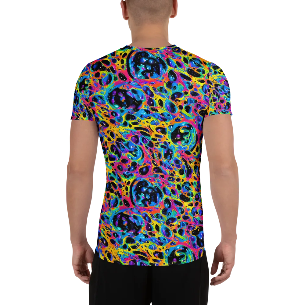 Luminous Spill on Men's Athletic T-Shirt — Back