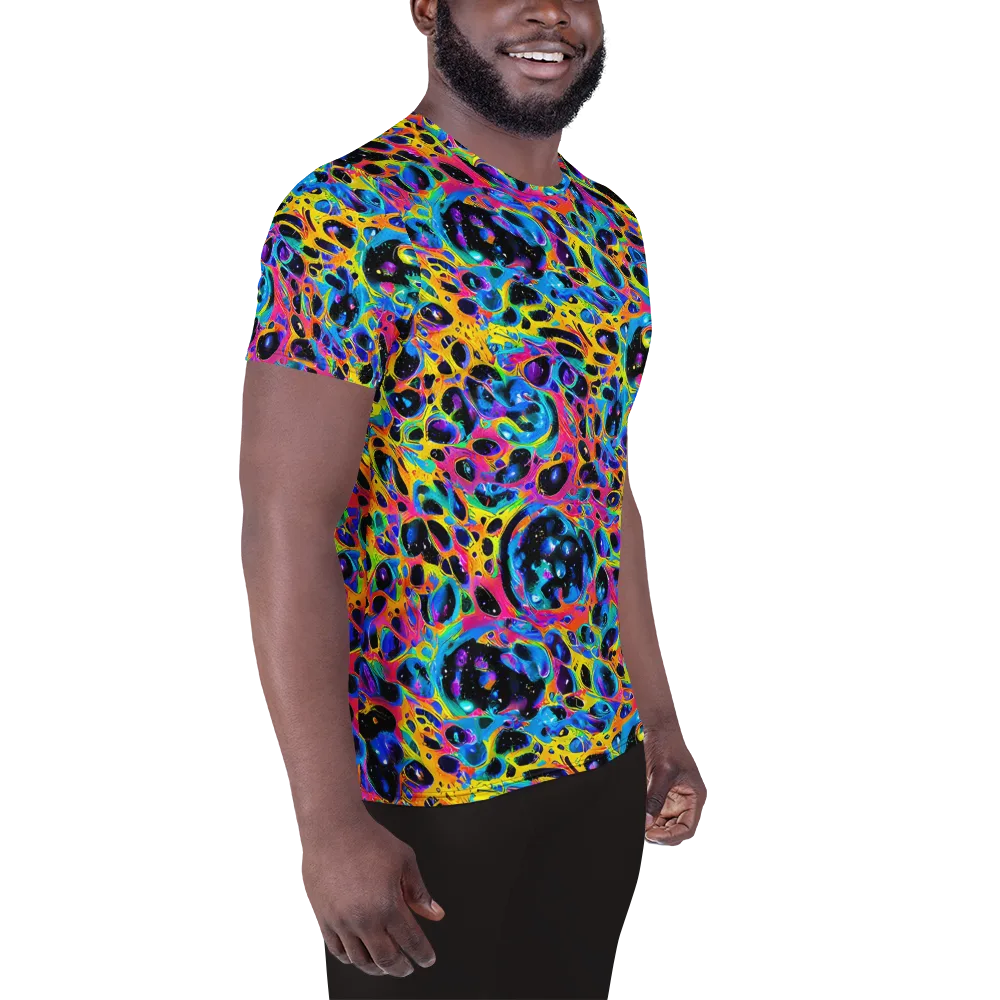 Luminous Spill on Men's Athletic T-Shirt — Right