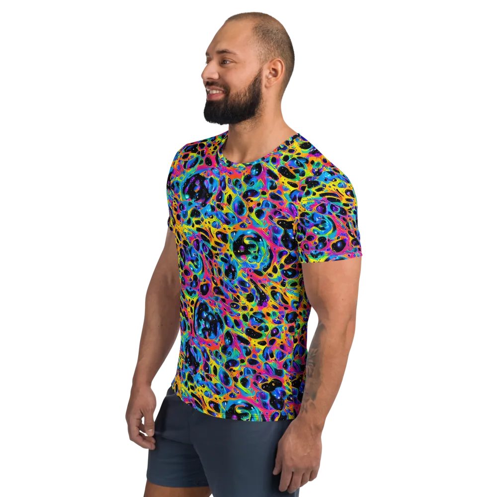 Luminous Spill on Men's Athletic T-Shirt — Left