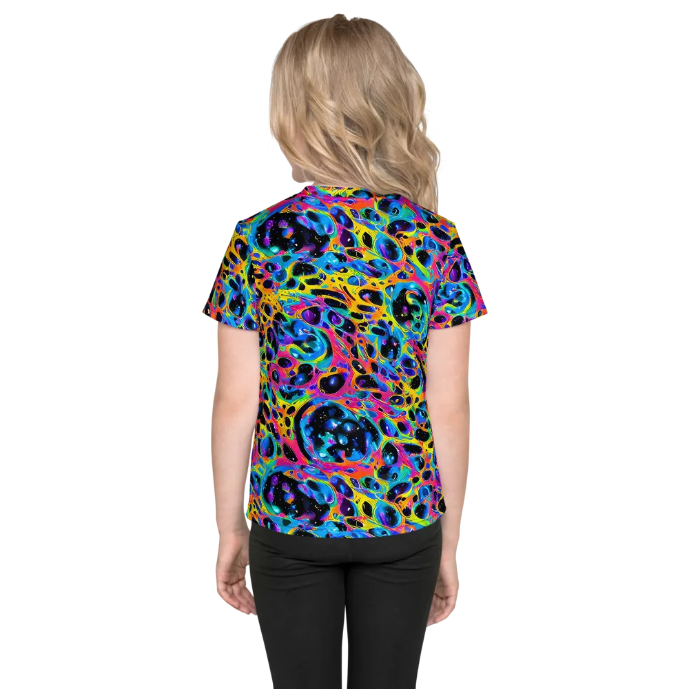 Luminous Spill on Kids Crew Neck T-Shirt — Back