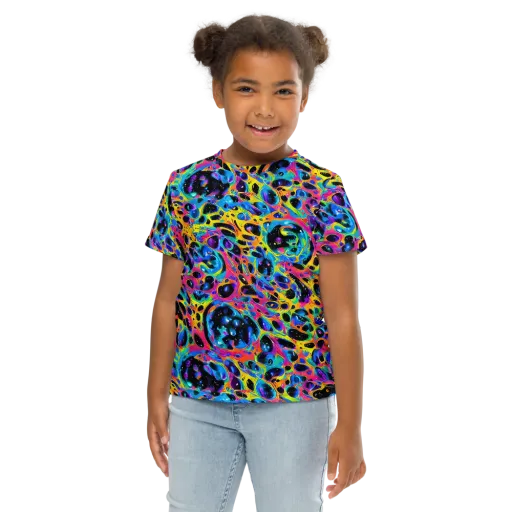 Luminous Spill on a Kids Crew Neck T-Shirt