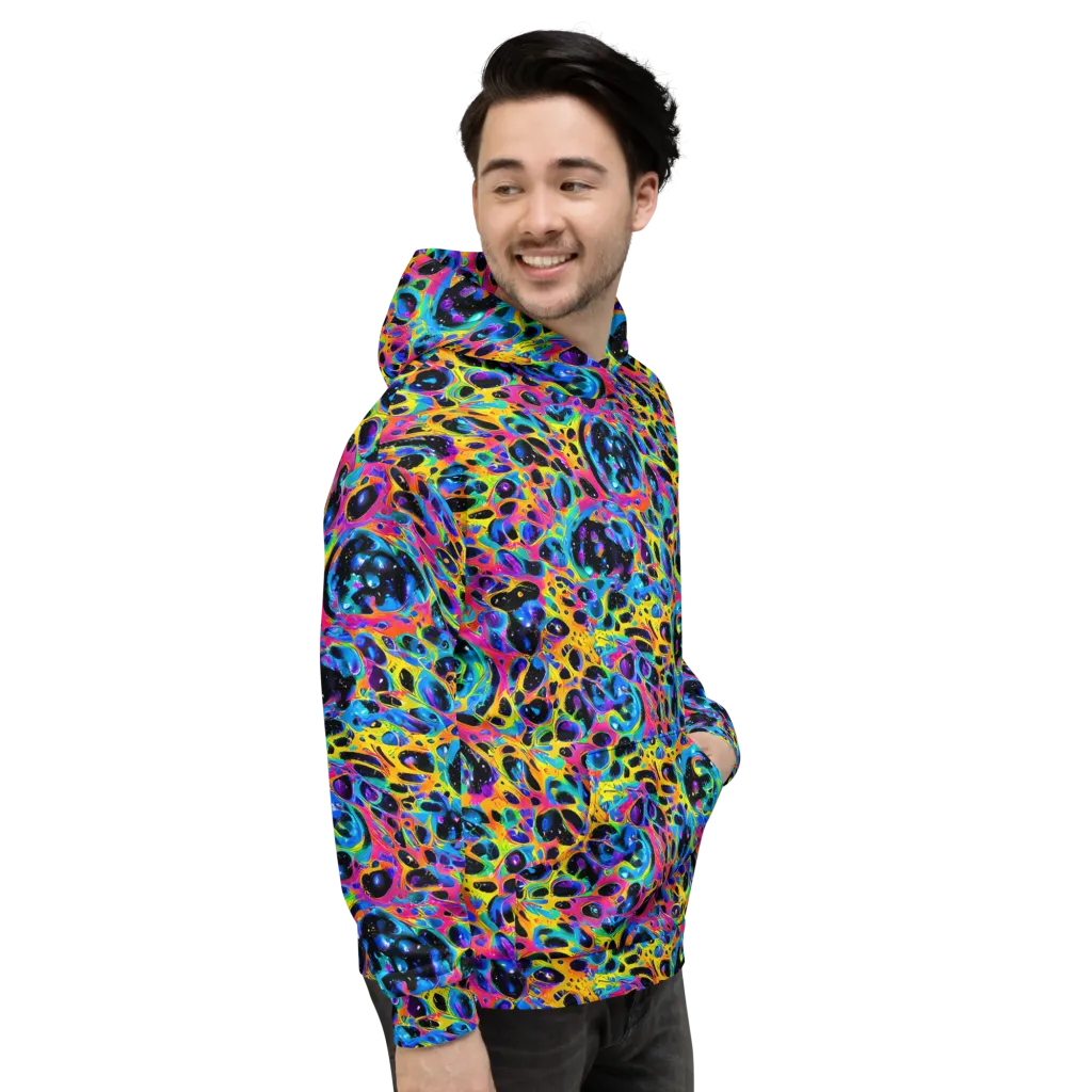 Luminous Spill on Hoodie — Right