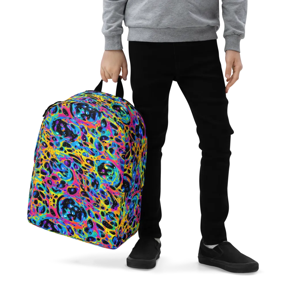 Luminous Spill on Minimalist Backpack — Zoomed-in