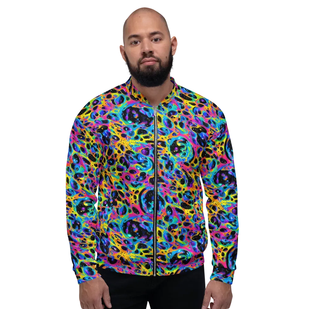 Luminous Spill on Bomber Jacket — Front