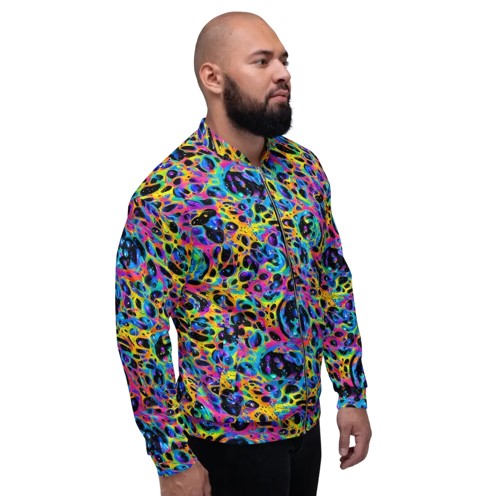Luminous Spill on Bomber Jacket — Right