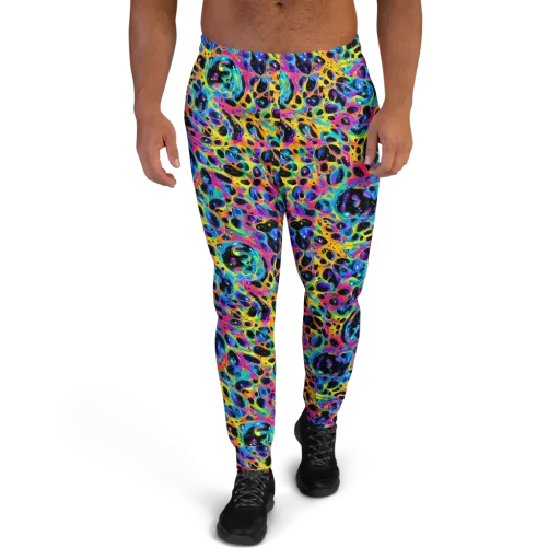 Luminous Spill on a Men's Joggers