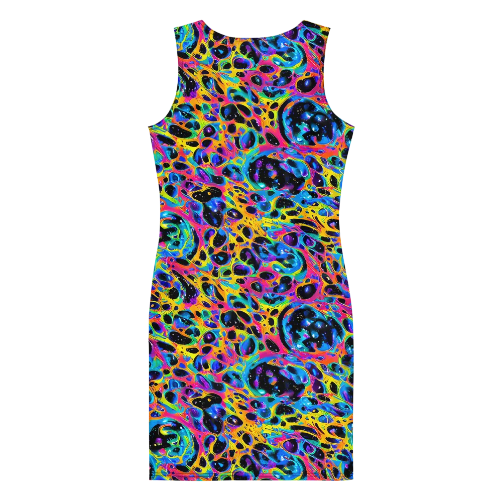 Luminous Spill on Bodycon Dress — Back