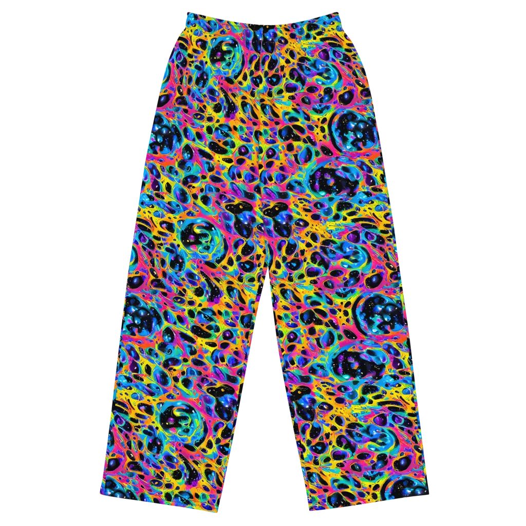 Luminous Spill on Wide-Leg Pants — Front