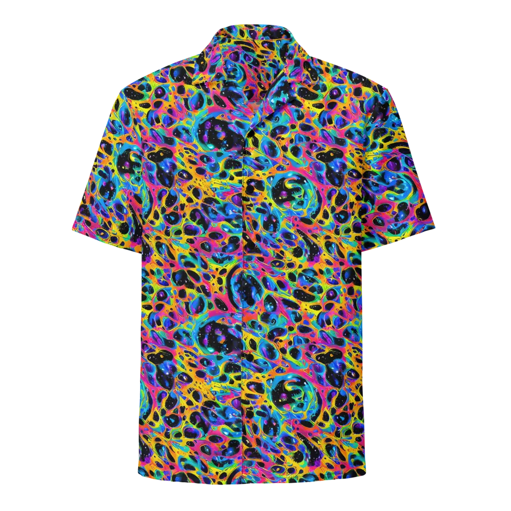Luminous Spill on Button Shirt — Front
